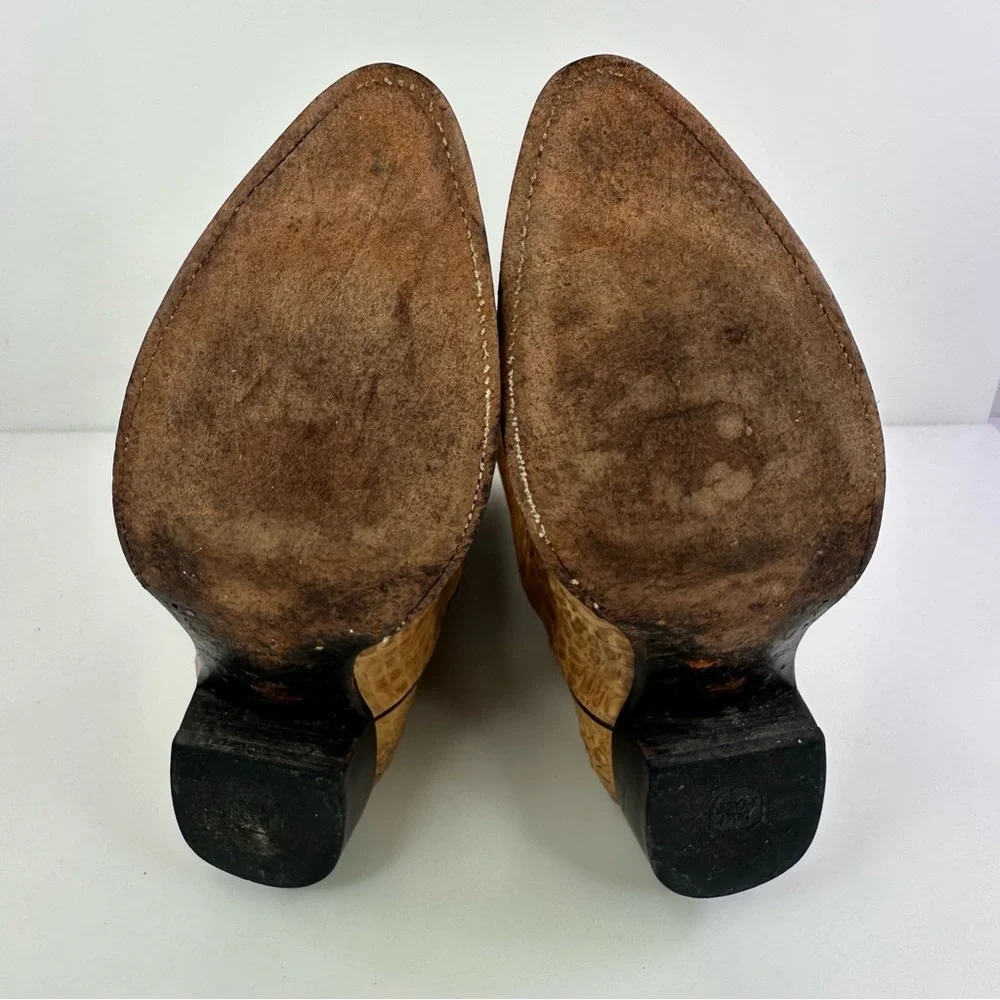 Dan Post Men's DPP348 Tan Alligator Leather Western Boots - Size 9EW
